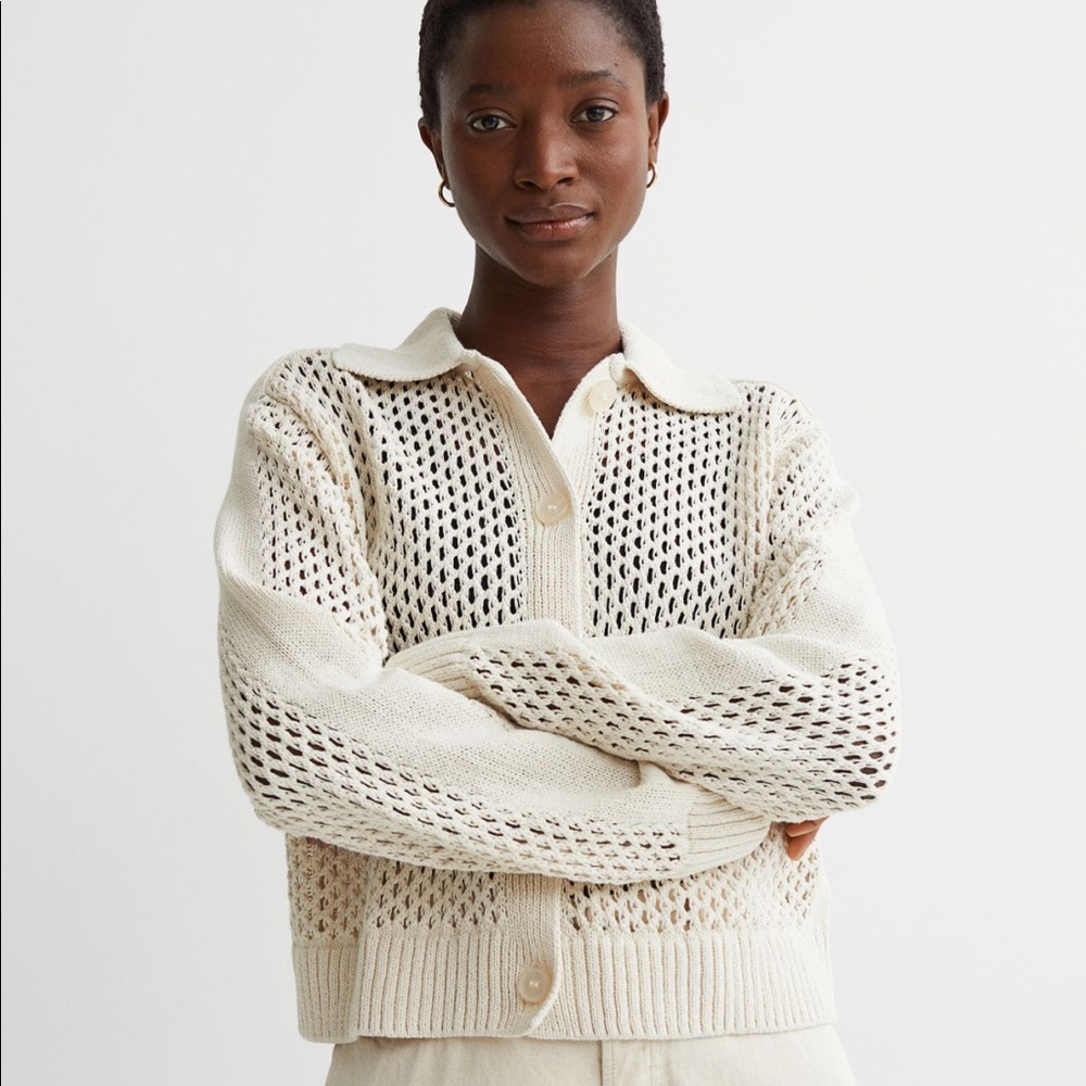 H&M mesh knit cardigan